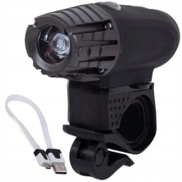 Verkgroup LED aku. sprednja kolesarska svetilka USB CREE XM-L2 IPX6