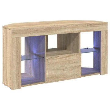 Vidaxl Kotna LED TV omarica Sonoma hrast 100 x 40 x 50 cm