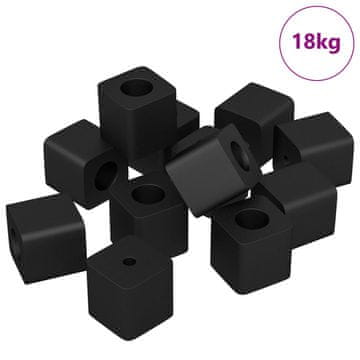 Vidaxl Nosilec predala 6792 szt. Črna 15 x 15 x 15mm PP kopolimer