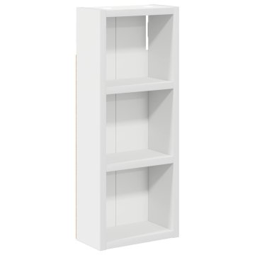 Vidaxl Kopalna stenska omarica Bela 20 x 10 x 50 cm