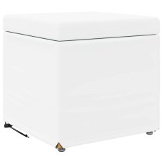 Vidaxl Stolica Bela 41 x 41 x 40 cm Umetno Usnje in Umetno Leseno