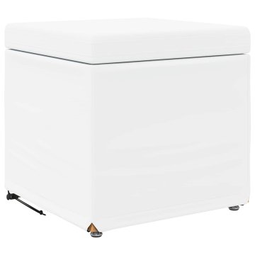 Vidaxl Stolica Bela 41 x 41 x 40 cm Umetno Usnje in Umetno Leseno