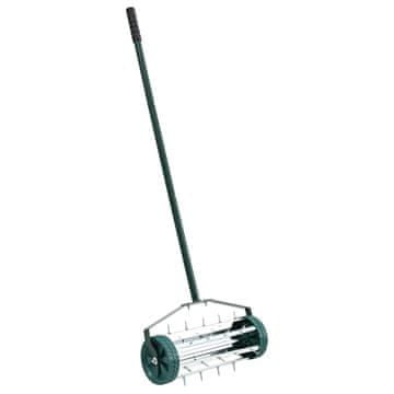 Vidaxl Valj za trato, vlečen z objemkami za aerator Zelena