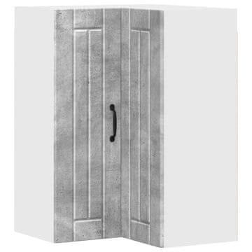 Vidaxl Omara za vogal LUCCA Betonsko siva 57 x 57 x 80 cm