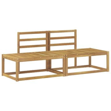 Vidaxl Zunanji končni kavč 2 Kos Bela 182,5 x 63 x 73 cm