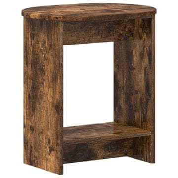 Vidaxl Stranska miza Dimljen hrast 50 x 39,5 x 55 cm Inženirski les