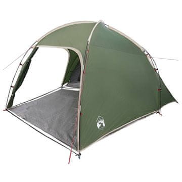 Vidaxl Kabinski šotor s streho Zelena 370 x 230 x 185 cm tafeta