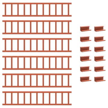 Vidaxl Snežni varovalni sistem za strehe Rdeča 600 x 2,5 x 20 cm Jeklo