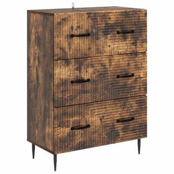 Vidaxl Predalna omara Dimljen hrast 66 x 34,5 x 89,5 cm Inženirski les