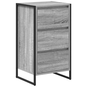 Vidaxl Strani šal Siva Sonoma 42 x 36 x 75.5 cm Konstruiran les