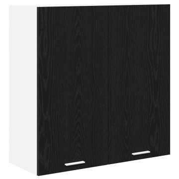 Vidaxl Viseča omarica Črna Orehovina 80 x 31 x 80 cm Konstruiran les