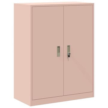 Vidaxl Omarica za shranjevanje Roza 80 x 40 x 105 cm Jeklo