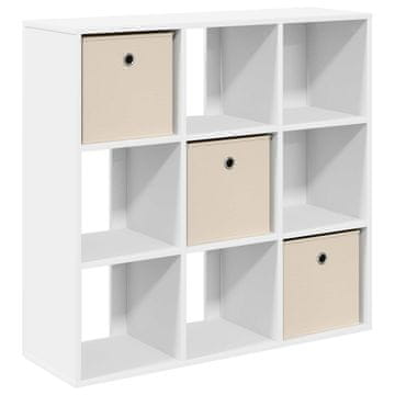 Vidaxl Strani šal s predalom Bela 88,5 x 29 x 84,5 cm
