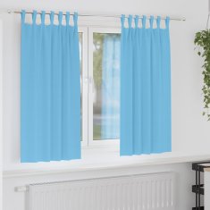 Vidaxl Zavese za zatemnitev z obroči 2 szt. Sveta modra 175 x 140 cm