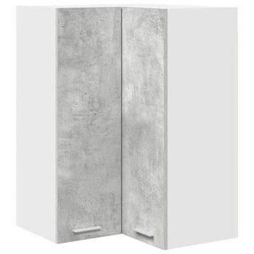 Vidaxl Viseča omarica Beton sivo in bela 57 x 57 x 80 cm