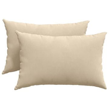 Vidaxl Blazine za kavč 2 szt. krema 60 x 40 cm blago