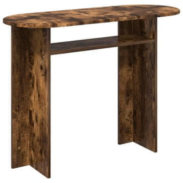 Vidaxl Konzolna miza Dimljen hrast 100 x 39,5 x 75 cm Inženirski les