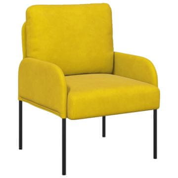 Vidaxl Sedežne garniture z blazino 55cm Rumena Vezani les