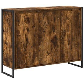 Vidaxl Stranska omara Dimni hrast 96,5 x 30 x 75 cm Konstruiran les