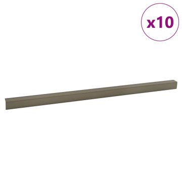 Vidaxl Robniki za stopnice 10 kos Šampanjec 67 x 3 x 2 cm Aluminij
