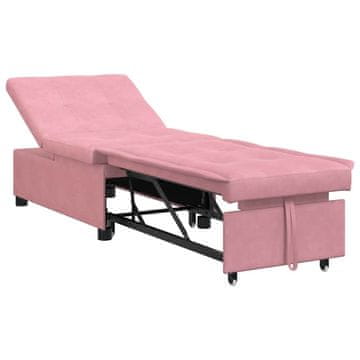 Vidaxl Sofa postelja Roza 194 x 67 x 82 cm Žamet