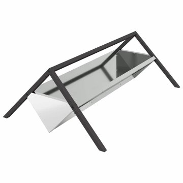 Vidaxl Hranilnica za živino Srebrna 111 x 76 x 38 cm 10 kg