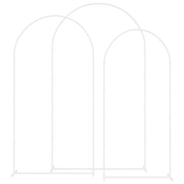 Vidaxl Poroka Arch 3 szt. Bela Jeklo