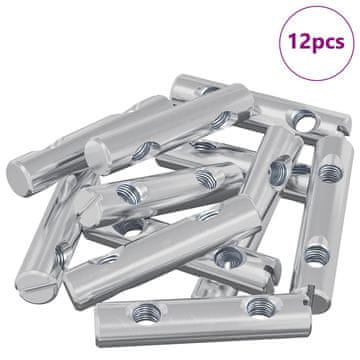 Vidaxl Žirek 12 szt. Cinkano 60 x 12 mm elezo