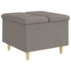 Vidaxl Ottoman s shranjevanjem Taupe 60 x 60 x 45 cm blago