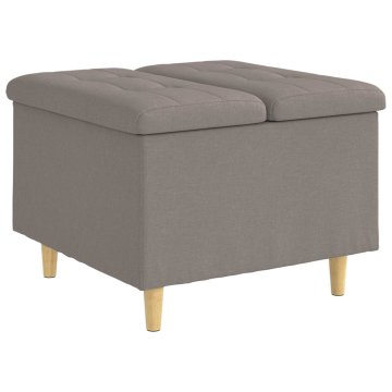 Vidaxl Ottoman s shranjevanjem Taupe 60 x 60 x 45 cm blago