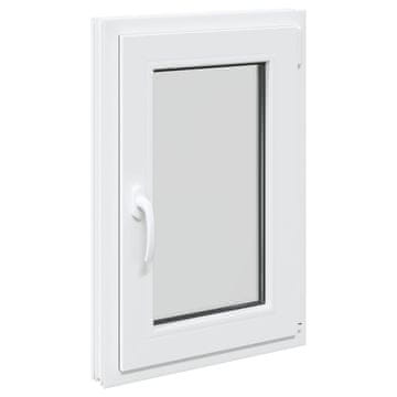 Vidaxl Okno za klet RISOR 50 x 75 cm PVC in steklo Bela