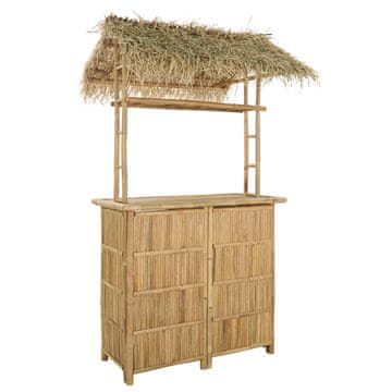Vidaxl Zunanja barska miza Naravna 115 x 95 x 215 cm Bambus