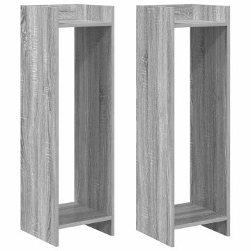 Vidaxl Stojalo za rastline 2 kos Siva Sonoma 30 x 30 x 100 cm