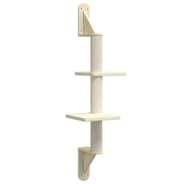 Vidaxl Stensko mačje drevo s praskalnikom krem 108 cm
