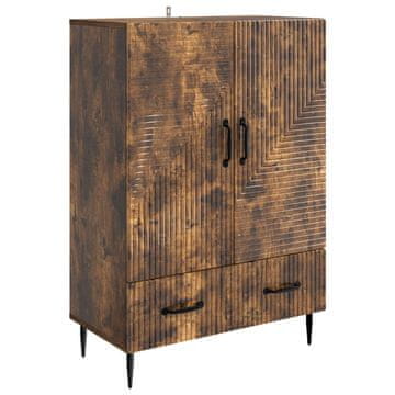 Vidaxl Strani šal Dimljen hrast 66 x 34,5 x 95 cm Inženirski les