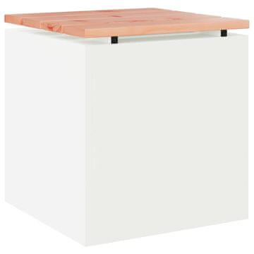 Vidaxl Vrtna klop Bela 40 x 40 x 43 cm Jeklo