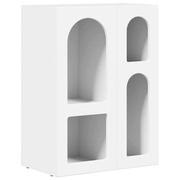 Vidaxl Strani šal Bela 59 x 35 x 80.5 cm Konstruiran les