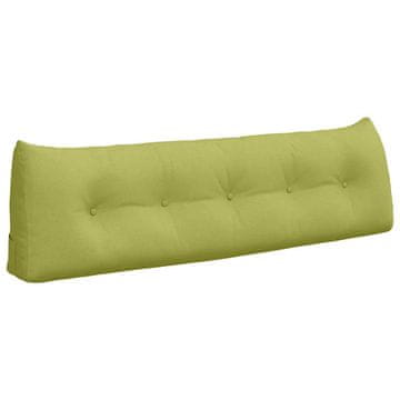 Vidaxl Poglavni vzglavnik Svetlo zelena 160 x 24 x 50 cm blago