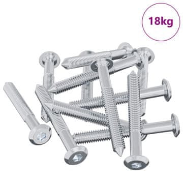 Vidaxl Vijak 1800 szt. srebrna M6 x 50 mm Jeklo