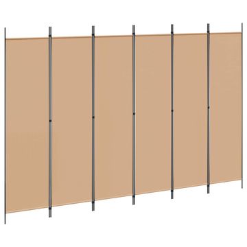 Vidaxl 6-Panelski Pregradni Stojalo Bež 300 x 200 cm Blago