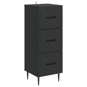 Vidaxl Predalna omara Črna 33 x 34,5 x 89,5 cm Inženirski les