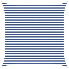 Vidaxl Sončno platno Modra in bela 3,6 x 3,6 m 100% poliester Oxford