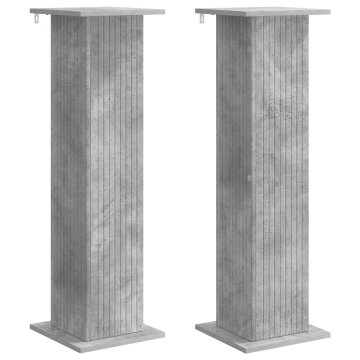 Vidaxl Stojalo za rastline 2 kos Betonsko siva 30,5 x 30 x 100,5 cm