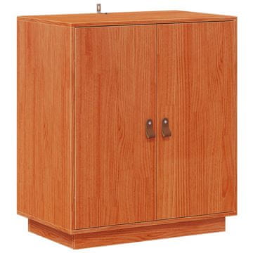Vidaxl Strani šal Voskan Rjava 65,5 x 40 x 75 cm Masivna borovina