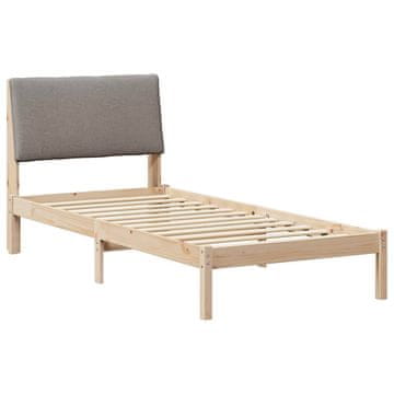 Vidaxl Kovinska posteljna konstrukcija Rjava in taupe 100 x 200 cm