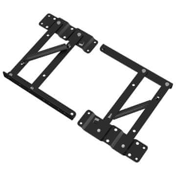 Vidaxl Mehanizem za dvig postelje 2 szt. Črna 340 x 95 x 40 mm elezo