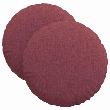 Vidaxl Sedežne blazine 2 szt. Vinorodna rdeča Ø40 x 13 cm blago