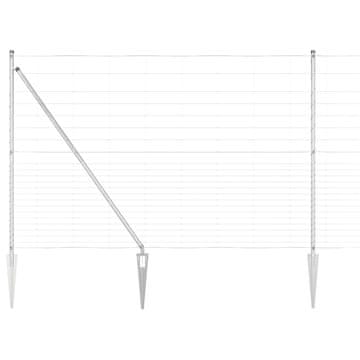 Vidaxl Varjena žična ograja s konicami 25 x 1,6 m (Š x V)