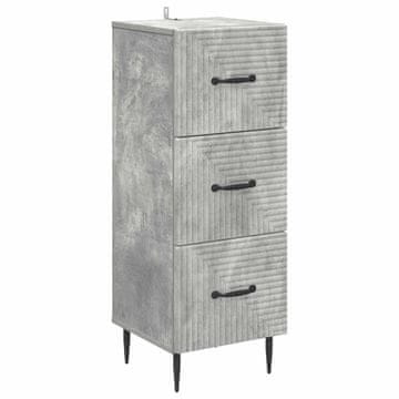 Vidaxl Predalna omara Betonsko siva 33 x 34,5 x 89,5 cm Inženirski les