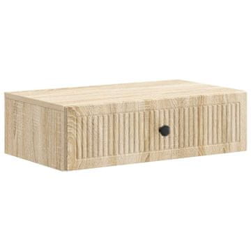 Vidaxl Stenska stranska miza Sonoma hrast 59 x 34,5 x 17 cm